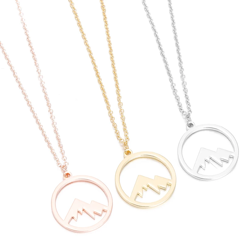 Yiustar очаровательное милое щедрое снежное ожерелье кулон гор геометрическое