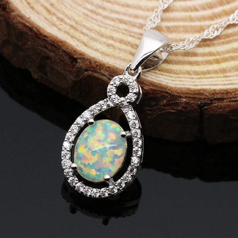 Новое поступление Элегантная Модная Подвеска для женщин огненный опал