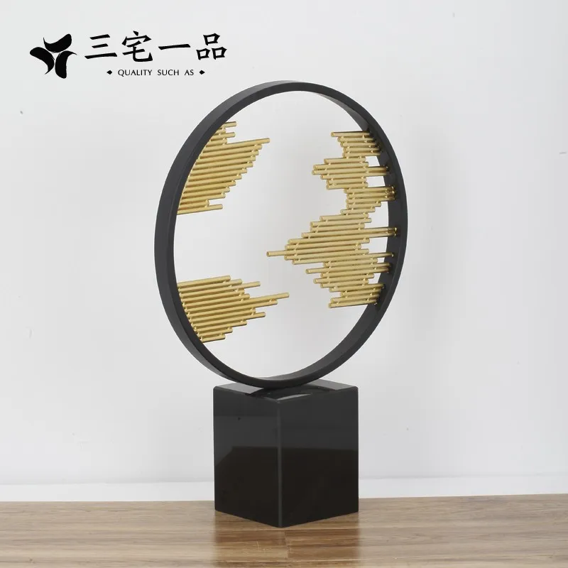 Новый китайский дзен абстрактный пейзаж отражения Bamboo Sheng Золотой Трубки