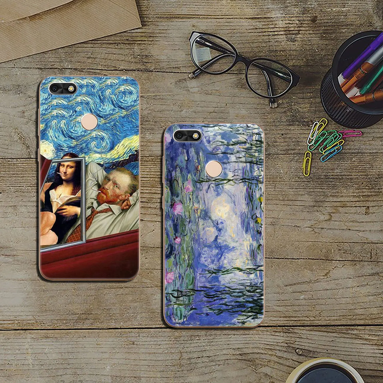 lavaza Van gogh Starry Mona Lisa funny Spoof Art Case for Huawei P30 Pro P20 P10 P9 Plus P8 Lite Mini 2016 2017 P smart Z | Мобильные