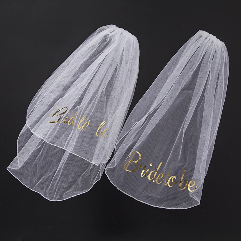 Простые Свадебные вуали с буквенным принтом аксессуары для вечеринок Элегантные