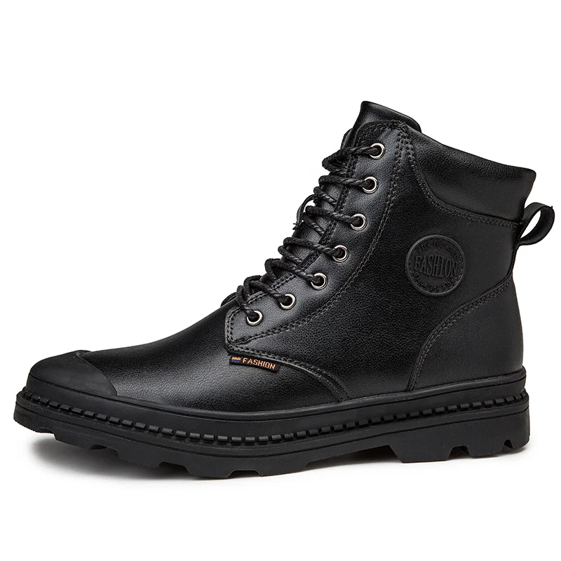 MYCORON New Arrivals Autumn Winter Shoes Men Leather 2019 Brand Designer Snow Boots Male Work Bota Masculina Couro | Обувь