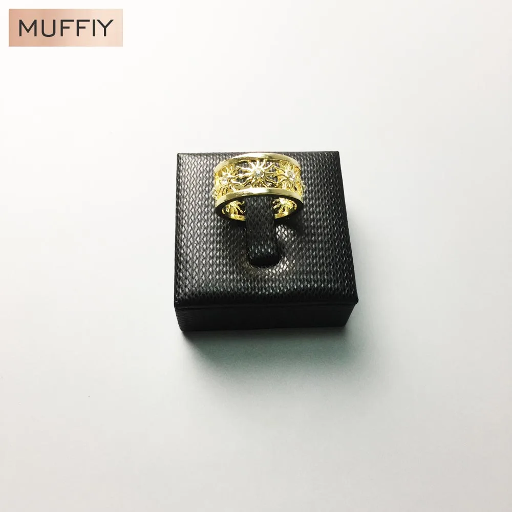 Кольцо из серебра 925 пробы золотистое модный подарок для женщин и мужчин