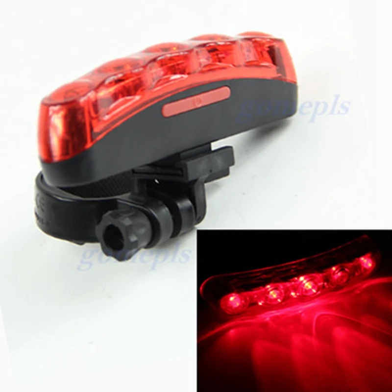 Водонепроницаемый велосипед мигающий фонарик 5 светодиодный задний фонарь