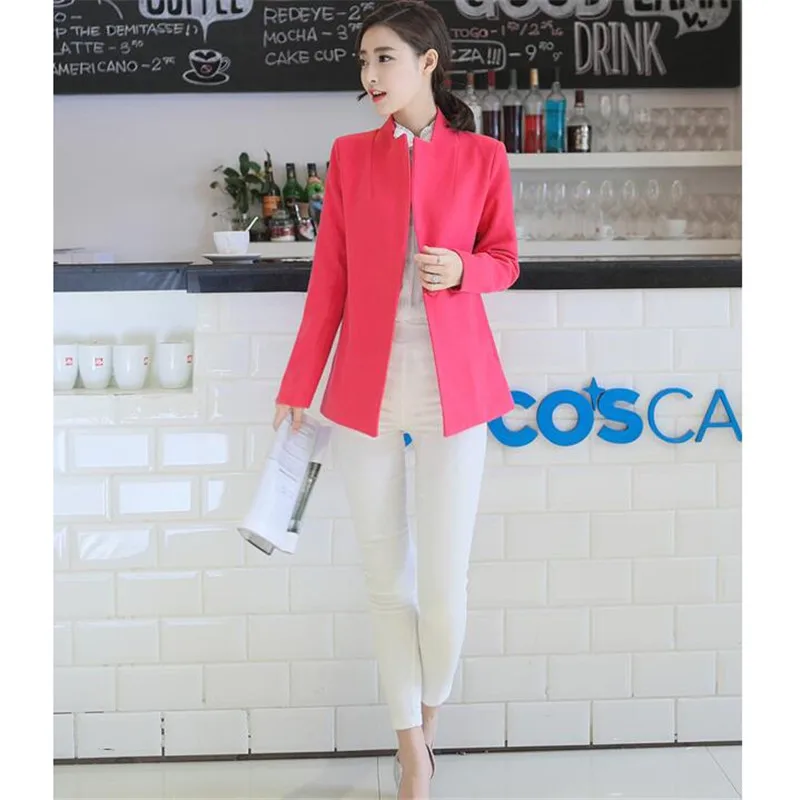 Женское шерстяное пальто осеннее большого размера в Корейском стиле розового