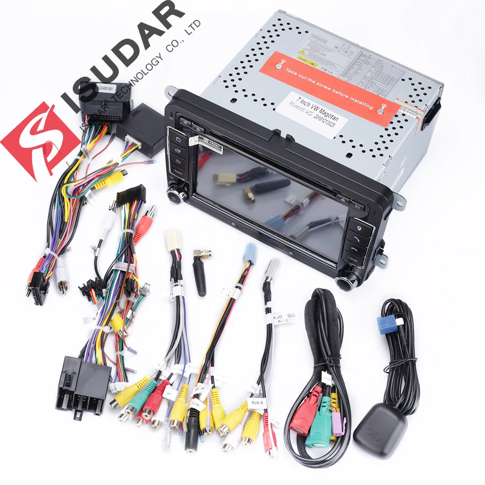 Isudar Автомобильный мультимедийный плеер Android 9 gps 2 Din для VW/Golf/Tiguan/Skoda/Fabia/Rapid/Seat/Leon Canbus Automotivo DVD компактное минирадио