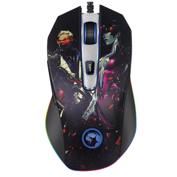 MARVO G914 игровая мышь RGB подсветка проводная Регулируемый dpi оптический