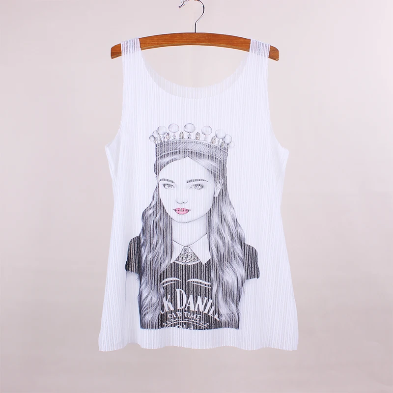 Мода корона леди шаблон девушки летние платья 2016 Западная мода Женские топы топ
