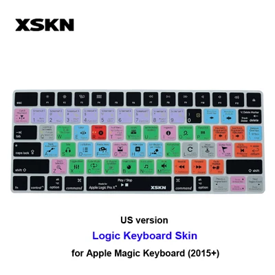 US version Logic XSKN для клавиатуры Logic Pro X, для Apple iMac, волшебная клавиатура, логика, английские ярлыки, горячие клавиши, силиконовая смарт-наклейка - Цвет: US version Logic