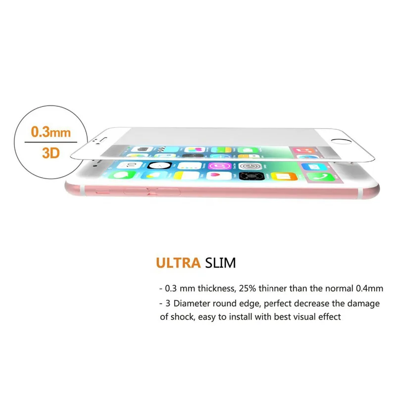 3d стекло для iphone 6 s закаленное 6s plus Защитное экрана|Защитные стёкла и плёнки