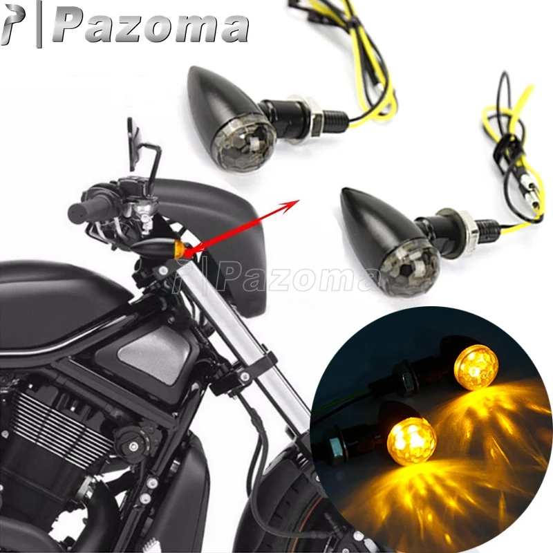 Мотоцикл ретро пуля LED Сигнал поворота Emark E11 Blinkers для Harley Chopper Bobber Yamaha Honda Street Sport Turn