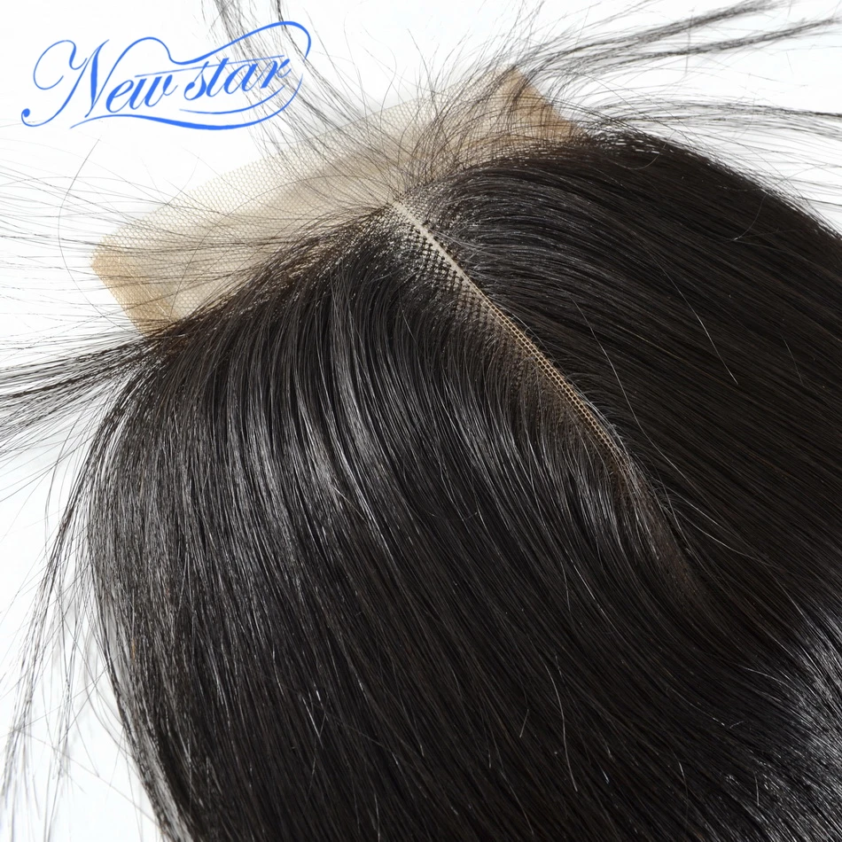 Новинка бразильские кружевные прямые накладные волосы 4x4 средняя часть