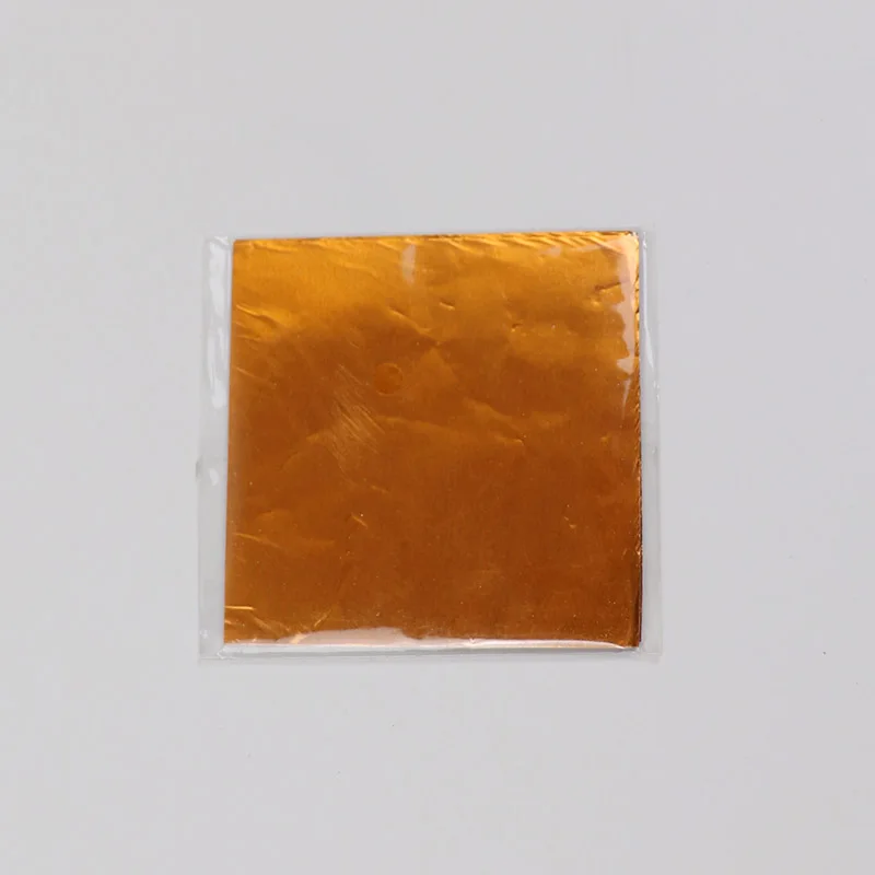 Orange 100pcs Gold Aluminium Foil Wrapper Paper Wedding Chocolate Paper Candy Wrapping Paper Sheets Wedding Party Candy Packaging - Цвет: Orange