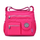 Женская сумка через плечо, однотонная летняя сумка-мессенджер из нейлона