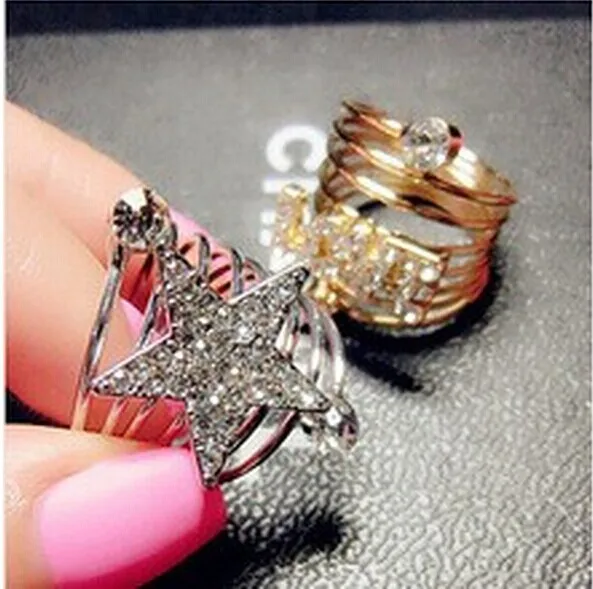 Женское модное кольцо с пентаграммой и звездой 4RD42|spring ring|fashion ringsring fashion |