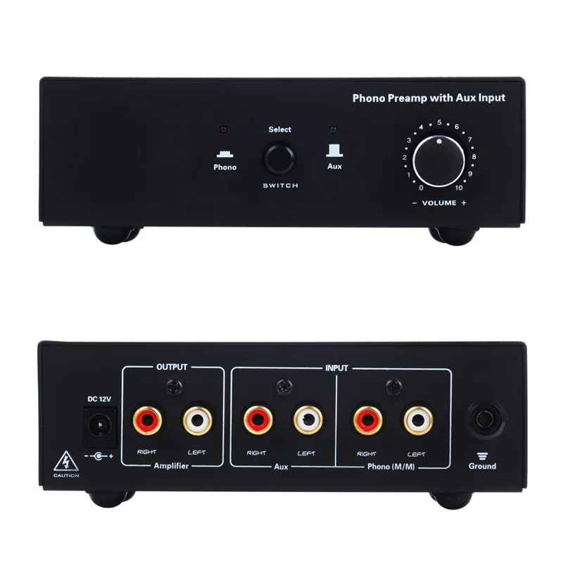 Phono Turntable Preamp Signal Amplifier Prephonograph with Auxiliary Input Volume Control XJ66 | Электроника