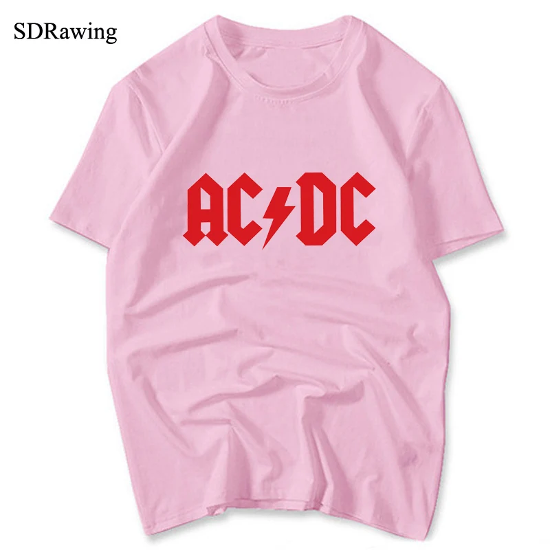SDRawing AC DC Bell с принтом черепа футболки коротким рукавом женская футболка летние