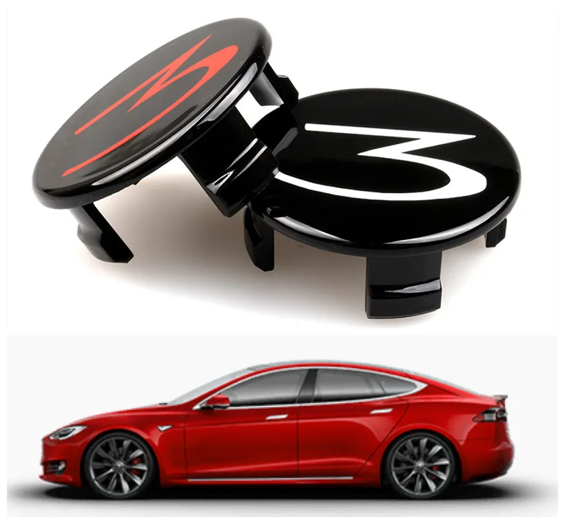 Для Tesla модель 3 автомобиля гайка ступицы колеса Крышка Центральная крышка колеса Украшение Декор белый-черный красно-черный 4 шт ABS