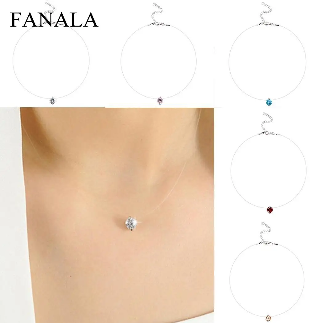 Фото Женское ожерелье с подвеской FANALA ожерелье-чокер рыбной линией для женщин модные