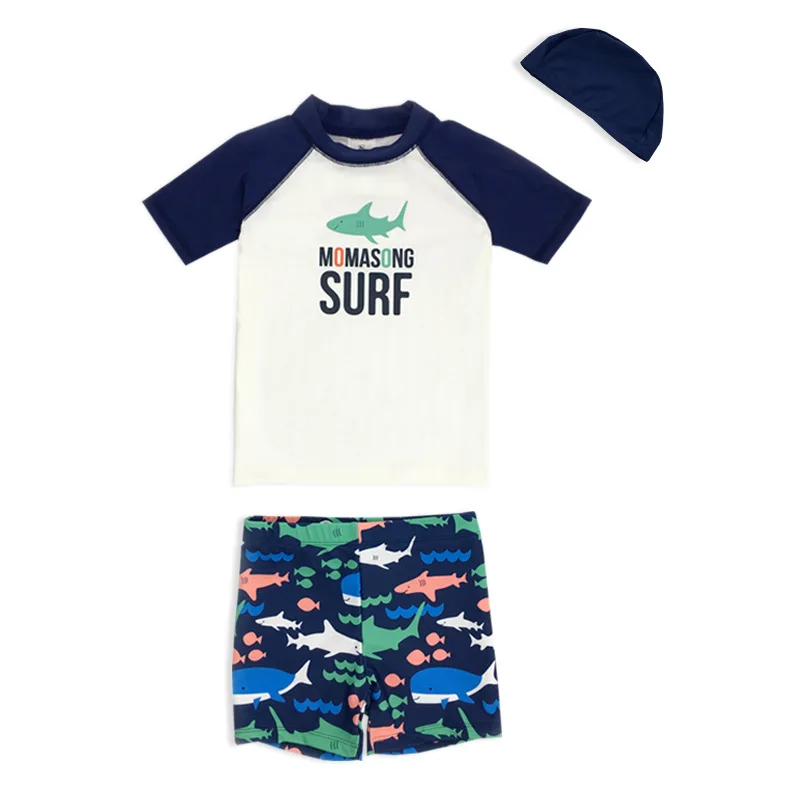Swimwear Boys Children's Bathing Suit for Boy 3 Pieces Short Sleeve Baby Beach Swimsuit 2020 Summer Kids Surfing Swimming |