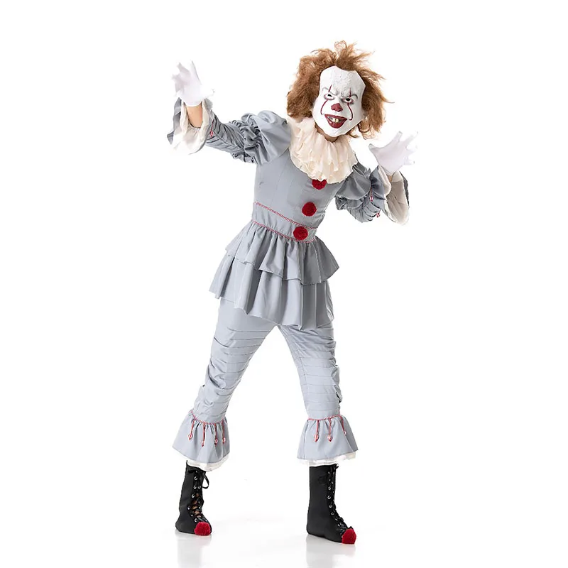 Zombie Stephen King It костюм Pennywise Косплей взрослых мужчин клоун на Хэллоуин костюмы