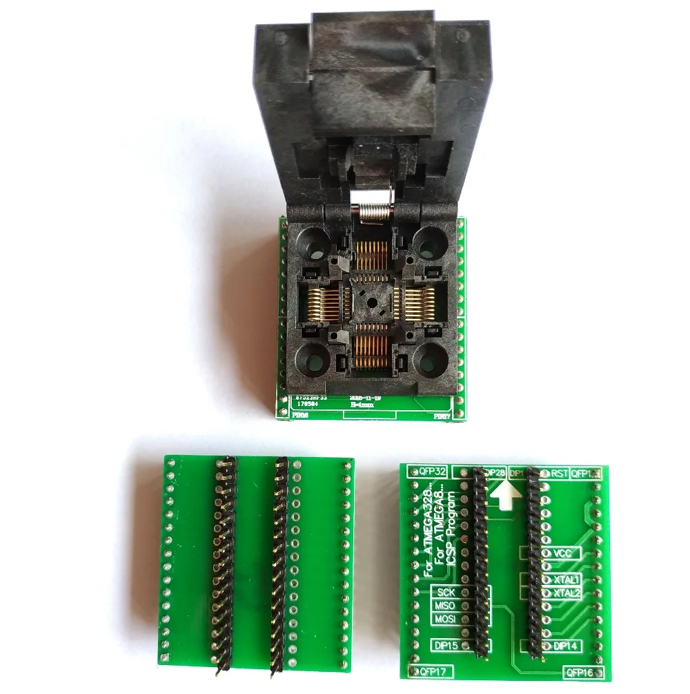 TQFP32 QFP32 LQFP32 для DIP28 TQFP32 к dip32 разъем адаптера Поддержка ATMEGA8 ATMEGA8A ATMEGA328 AVR MCU устройство программирования чипов TL866II