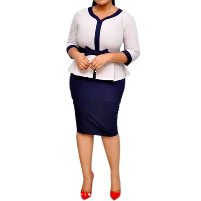 Женские офисные комплекты африканская модная блузка с рюшами элегантные наряды