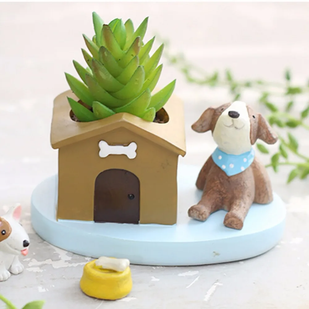 Mini Succulent Plants Pot Animals Resin Flowerpots Planters Desk Flower Home Decor Macetas Plateau Flowerpo | Дом и сад