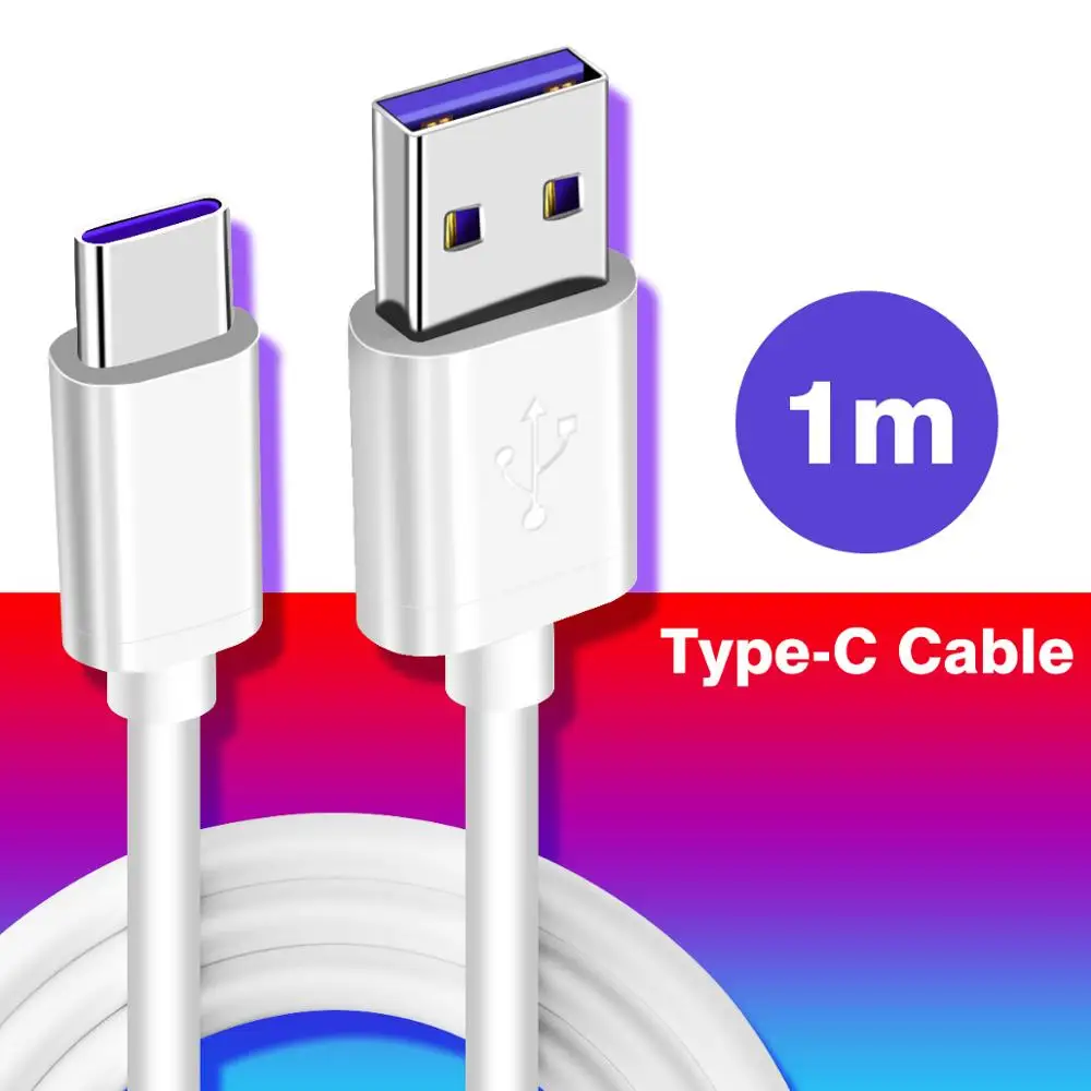 1m 5A Type C Cable FONKEN USB Type C Cable 5A Quick Charger Type-C Phone Cable USB C SCP FCP QC4.0 QC3.0 Fast Charging Universal Android Data Cord - Цвет: 1m 5A Type C Cable
