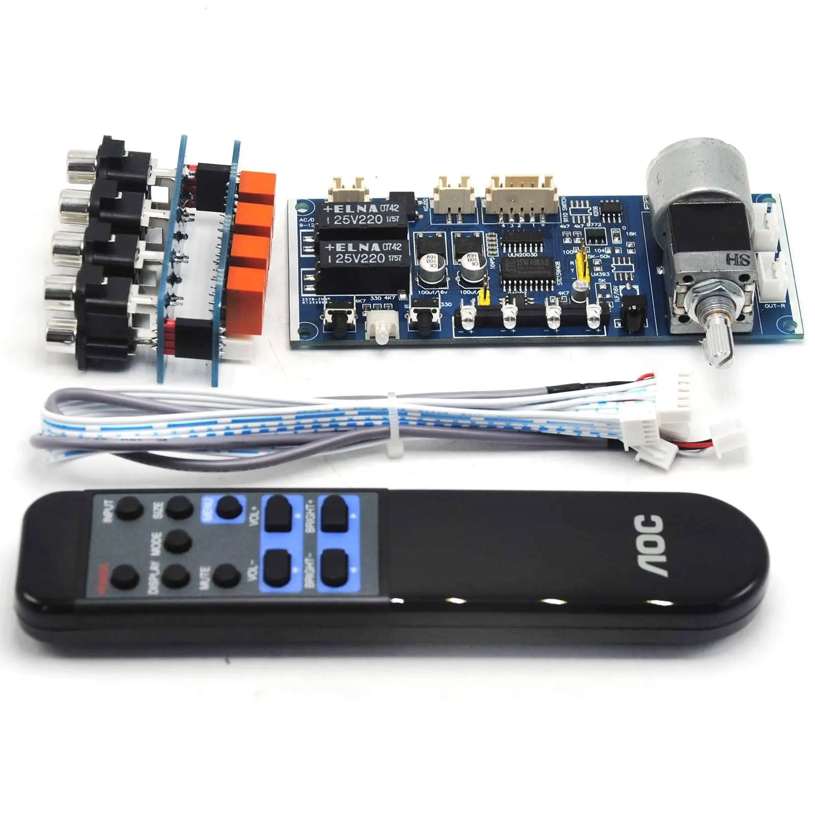 Усилитель мощности с инфракрасным звуковым сигналом и потенциометром