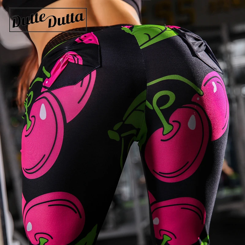Высокая Талия печатных Леггинсы Фитнес леггинсы Push Up Спортивный Activewear для тонкий