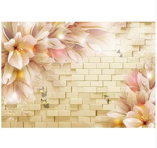 Embossed floral Wallpaper Mural for walls 3 d Photo Murals Murales De Pared 3d Art Wall Decor Customer Any Size | Обустройство дома