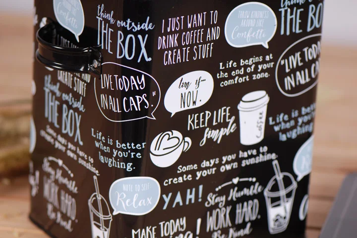 1 шт. ящик для хранения еды с полной печатью железные закуски хранение покрытые металлом красивая домашняя