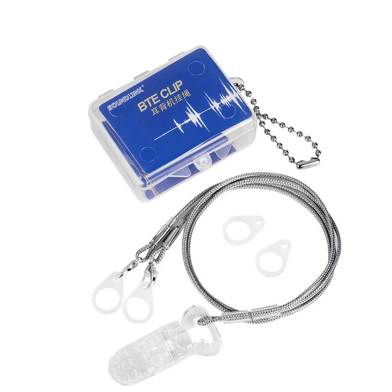 

Behind The Ear Hearing Aids Holder Protector Binaural Corded BTE Hearing Aid Clip