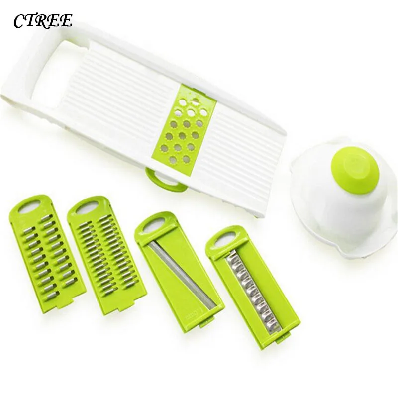 

CTREE 7Pcs/set Multifunction Peeler Grater Vegetables Shredders Slicers Tool Blade Carrot Grater Onion Slicer Kitchen Tools C449