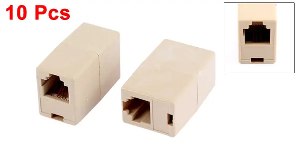 UXCELL 8P4c Rj45 Женский Сетевой Кабель Адаптер Бежевый 10 Шт. |