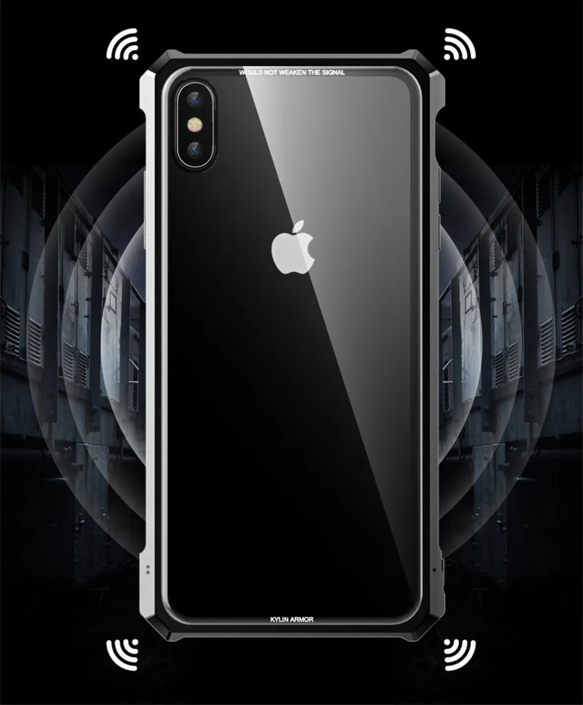 Алюминиевый металлический бампер+ чехол из закаленного стекла для iPhone XR XS Max роскошный противоударный чехол для iPhone XS XR