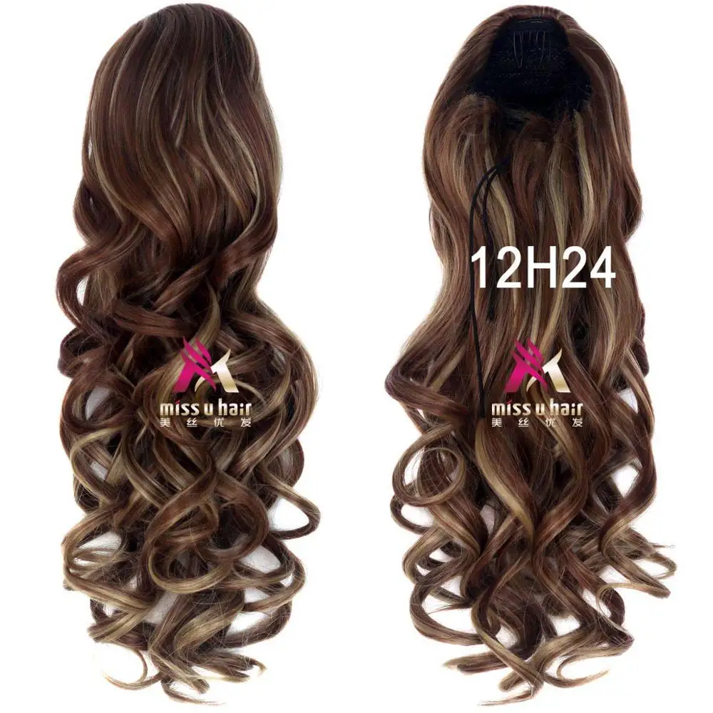 P12-A12 Miss U Hair 2" 50 см 150 г женские длинные кудрявые хвосты на заколке на волосах аксессуары для Хэллоуина - Цвет: P12-A12