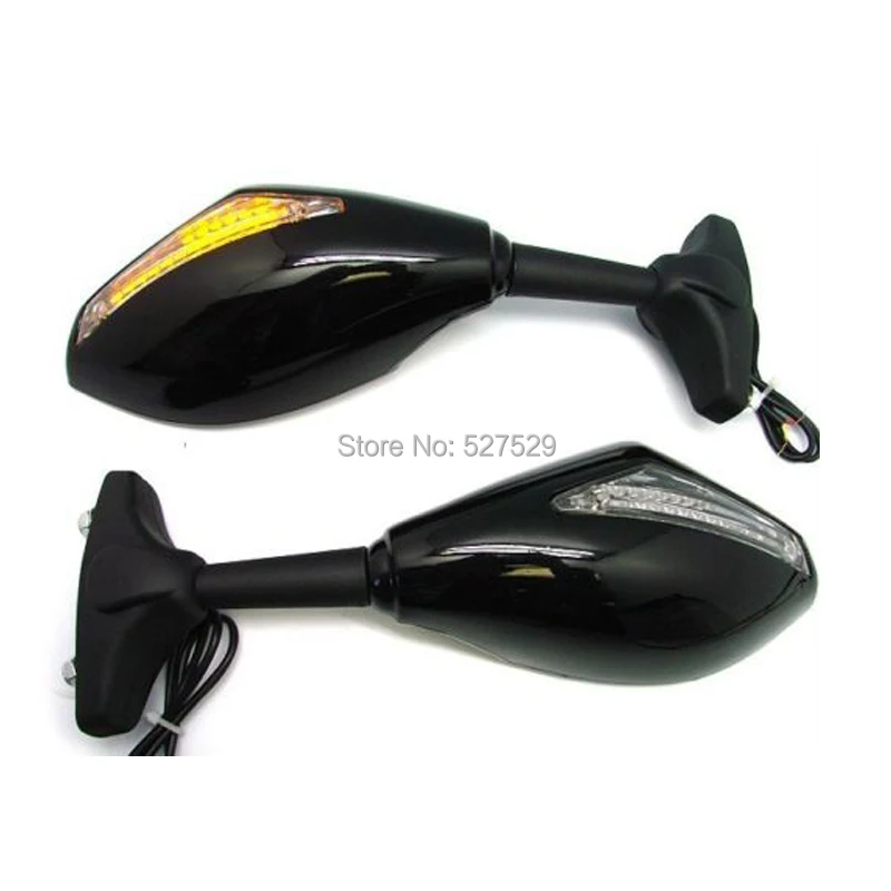 Светодиодные зеркала заднего вида для Kawasaki Ninja ZX6R ER6F 636 Z750S Z750 ZX9R 2 шт.|mirrors for kawasaki|turn