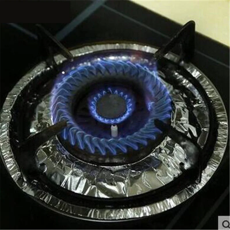 

10Pcs Wholesale Lots Foil Gas Hob Range Stovetop Burner Protector Liner Cover For Cleaning Kitchen Tools Kitchen Accessories