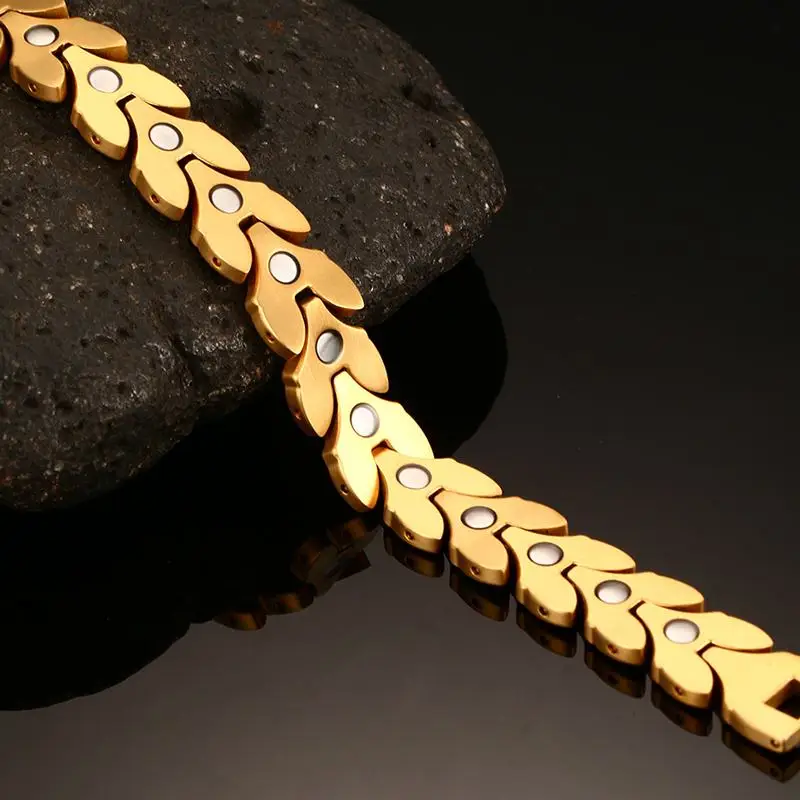 Мужские браслеты из нержавеющей стали магнитный терапевтический браслет и для