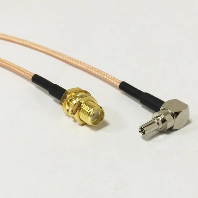

High New SMA Female Jack Connector Switch CRC9 Male Plug Right Angle Convertor RG316 Cable 15CM Adapter LG66