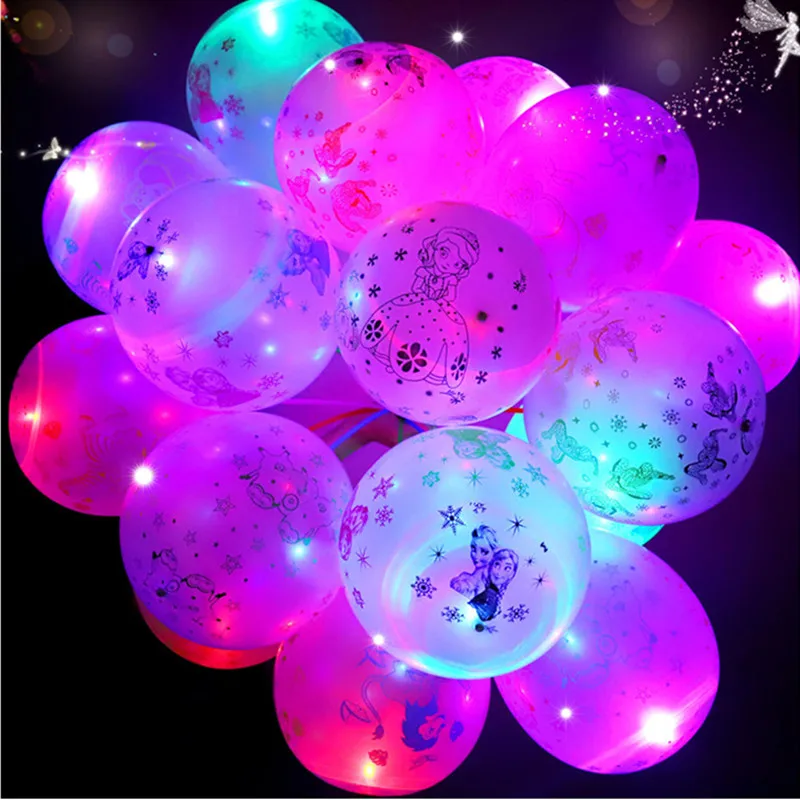 10 шт. светодио дный светлый шар светящийся латексные шары Рождество Хэллоуин