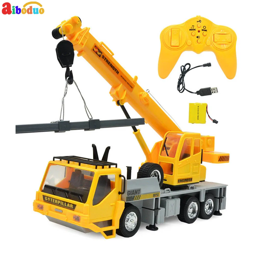 Aiboduo игрушки 3822 2 4 г 1/24 пластик Rc экскаватор конструирование грузовика
