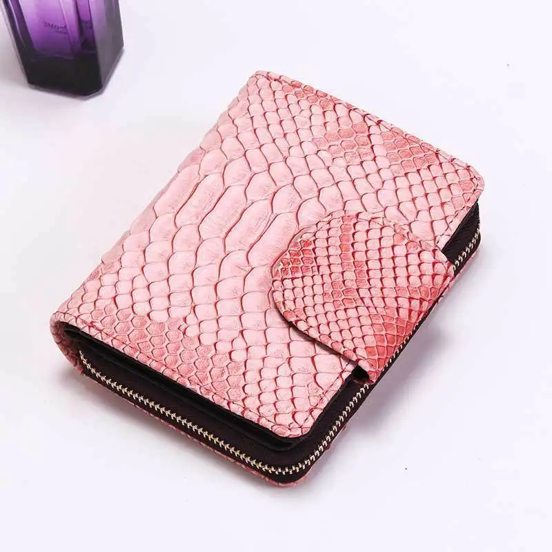 Модный женский кошелек из натуральной кожи маленький карман для денег короткий