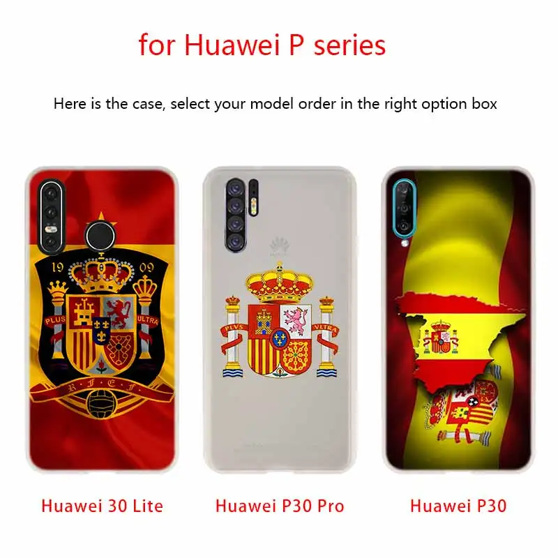 Чехол MLLSE с испанским флагом силиконовый мягкий чехол из ТПУ для Huawei P30 P40 P20 Pro P10 P9