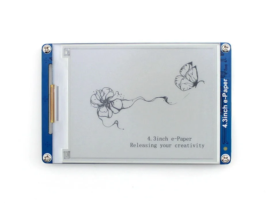 4.3inch e-Paper 800x600 Resolution E-ink Display Module Serial Interface Electronic Paper Display