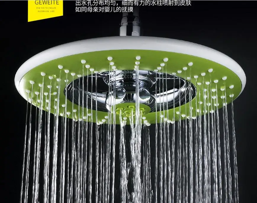 Spa ABS 8inch (Dia 20cm) Rainfall Shower Heads Pressure Increased Overhead Two Colors Green And Gray | Обустройство дома