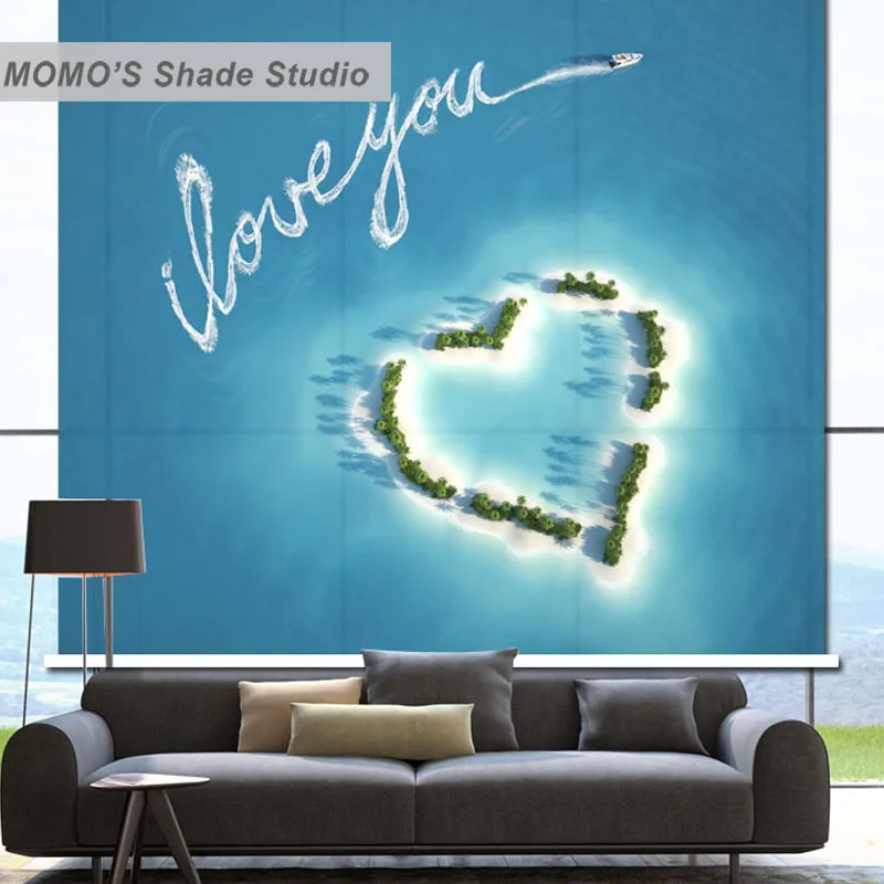 MOMO термоизолированная затемненная ткань на заказ синие оконные шторы рулонные