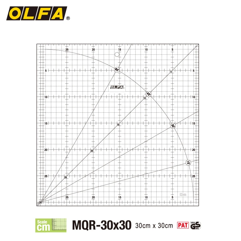 Линейка OLFA MQR Фрезерный резак подходящая линейка Большая шкала для маркировки
